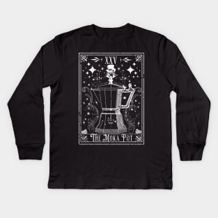 The Moka Pot Coffee Tarot Card Kids Long Sleeve T-Shirt